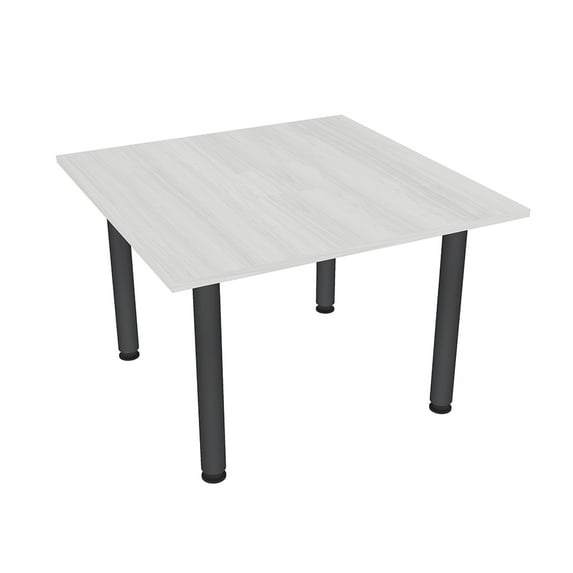 42" Small Square Table Metal Post Legs Conference Room Breakroom