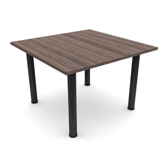42" Small Square Table Metal Post Legs Conference Room Breakroom