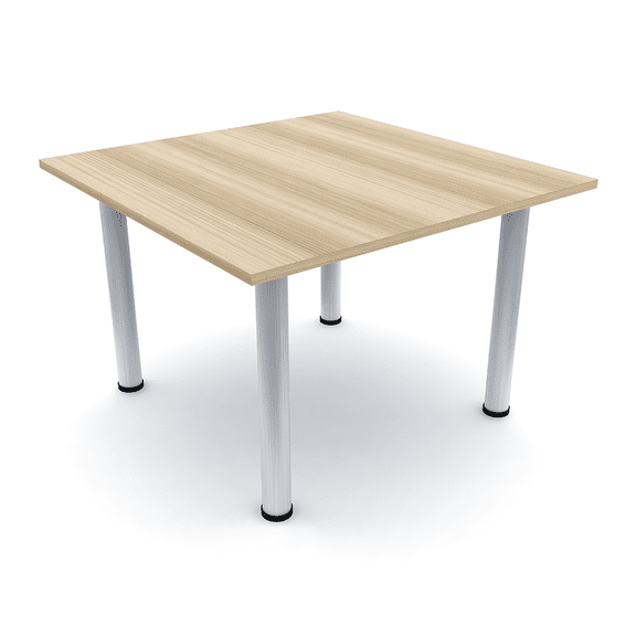 42" Small Square Table Metal Post Legs Conference Room Breakroom