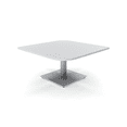 thumbnail image 1 of 42" Small Duo Shaped Coffee Table With Square Metal Base, 1 of 6