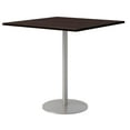 thumbnail image 1 of 42" Square Pedestal Table - Espresso Top - Silver Base - Bistro Height, 1 of 3