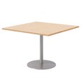 thumbnail image 1 of 42" Square Pedestal Table - Maple Top - Silver Base, 1 of 3
