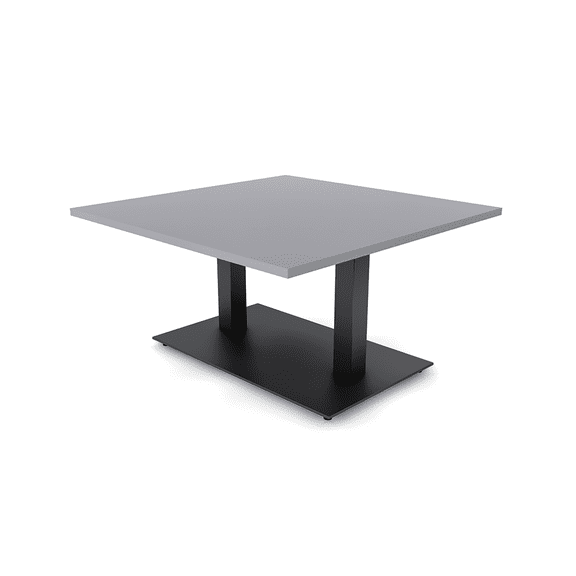 42" Square Shaped Coffee Table Office Reception Table Double Post Base