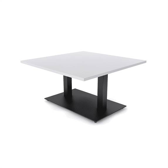 42" Square Shaped Coffee Table Office Reception Table Double Post Base