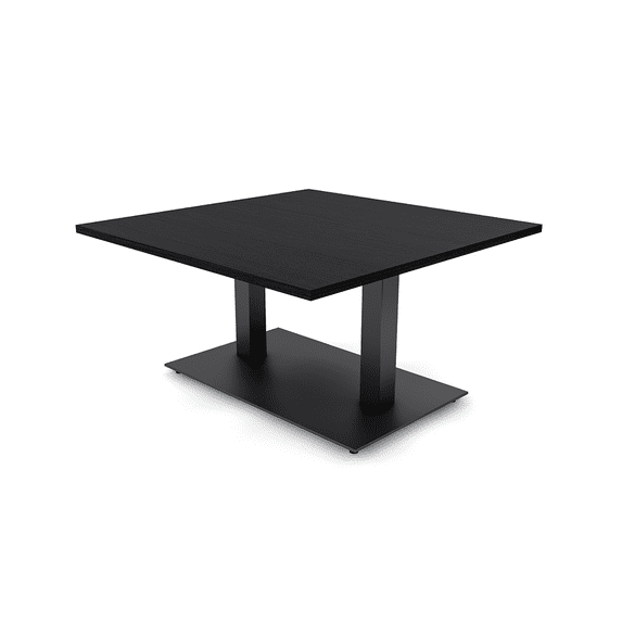42" Square Shaped Coffee Table Office Reception Table Double Post Base