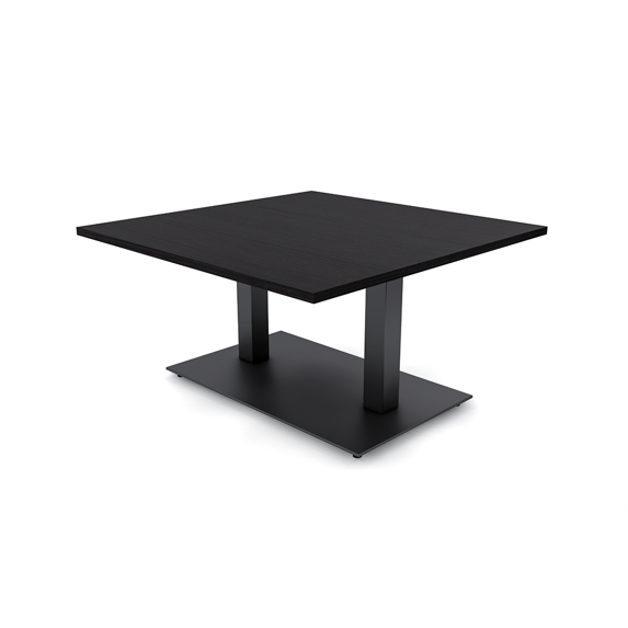 42" Square Shaped Coffee Table Office Reception Table Double Post Base