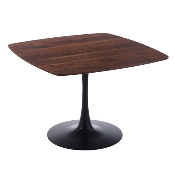 42" Square Tulip Table for 2-6, Mid-Century MDF Oak Kitchen Dining