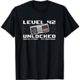 thumbnail image 1 of 42 T shirts 1981 42nd Birthday Level 42 Unlocked Video Gamer T-Shirt, 1 of 5
