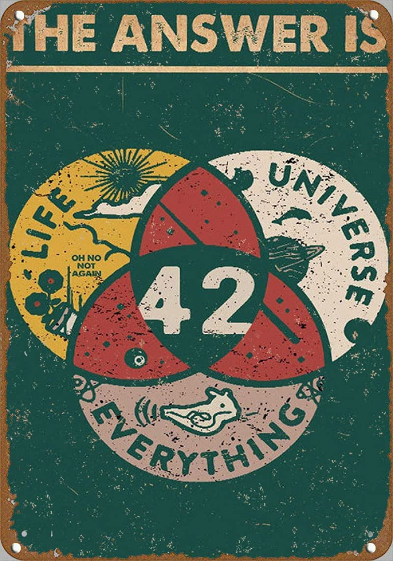 42 The Answer to Life The Universe and Everything Poster
