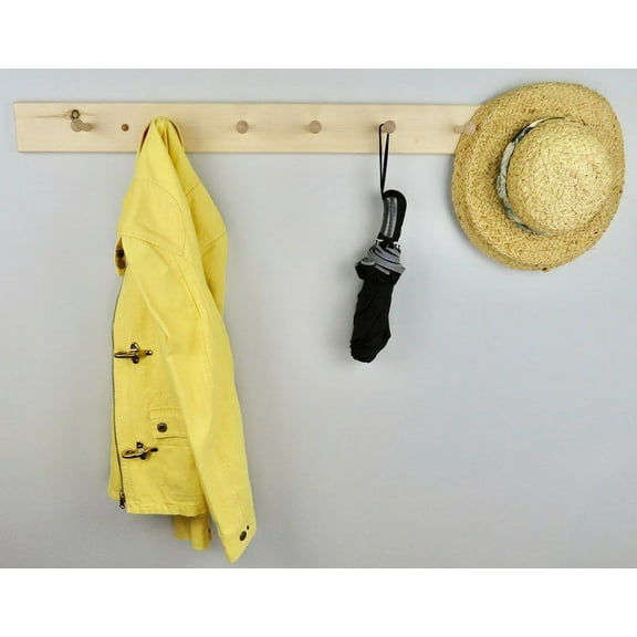 42" Unfinished Shaker Peg Coat Hat Rack