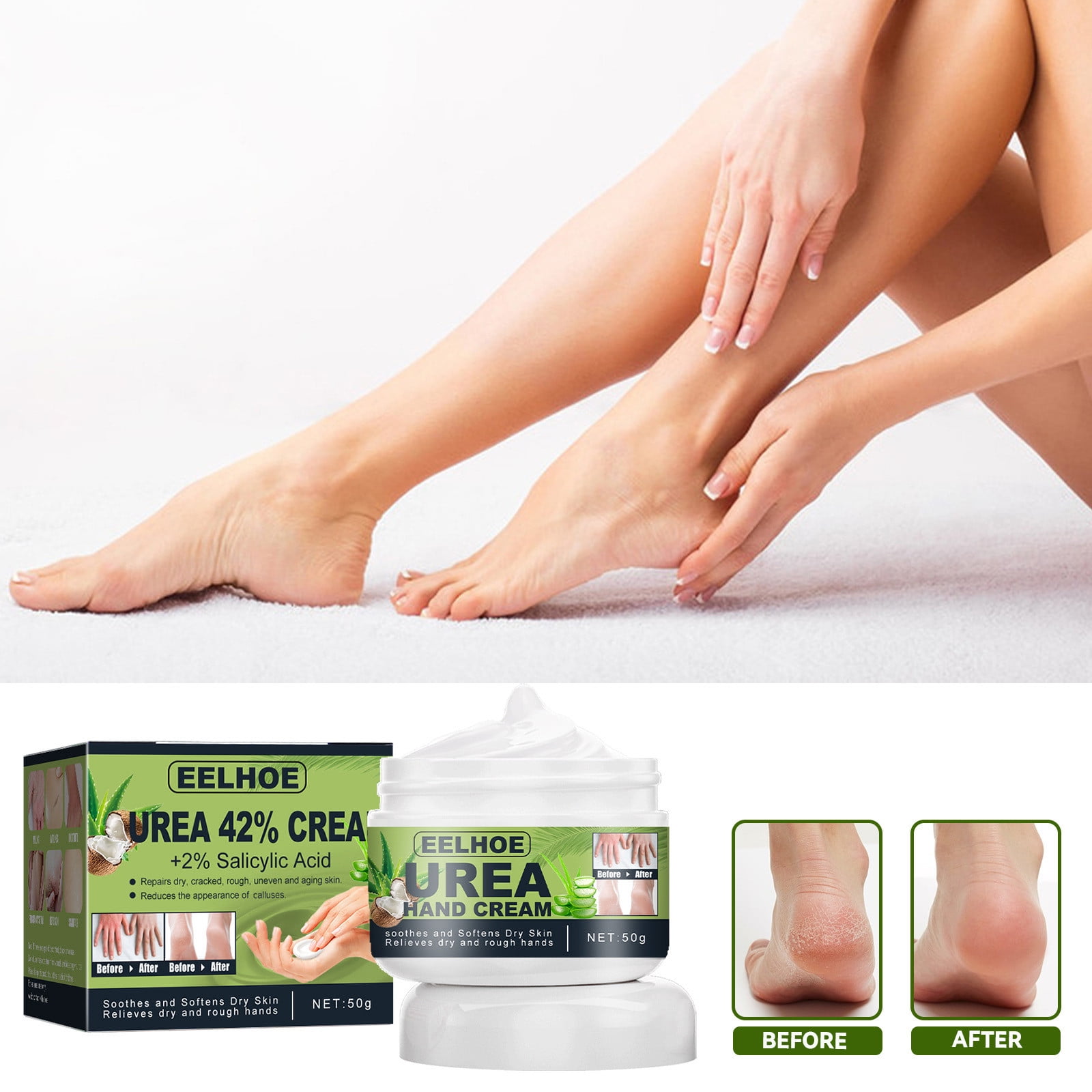 42 Urea 2 Salicylic Acid Hand Foot Cream Plant Ingredients Urea