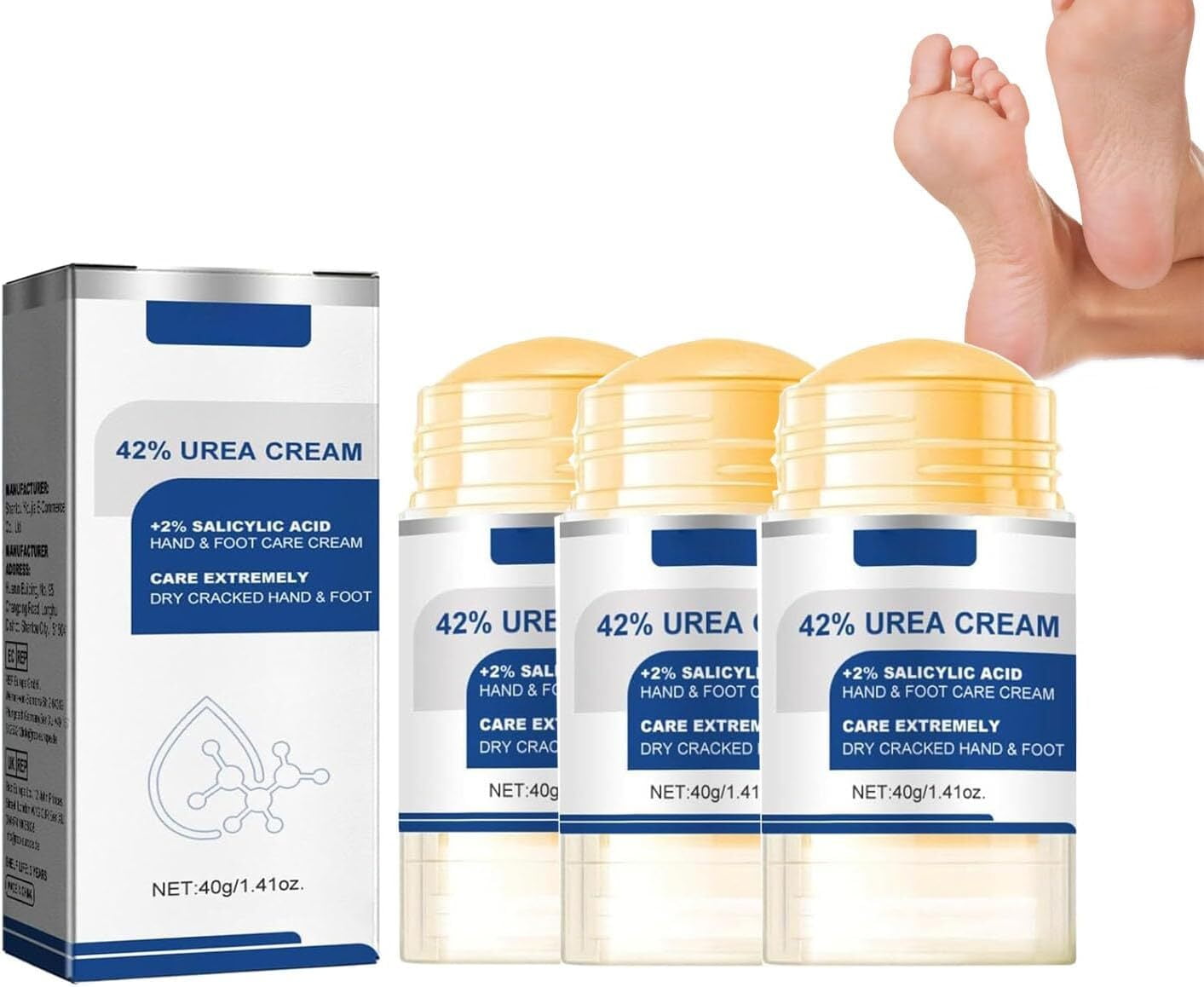 42 Urea Cream, Urea Foot & Hand Cream for Dry Cracked, Foot Moisturizing Stick for Foot Care