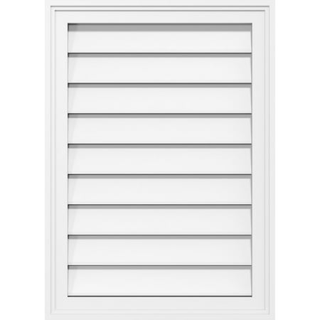 product image of 42"W x 42"H Rectangle Surface Mount PVC Gable Vent: Functional, w/ 2"W x 1-1/2"P Brickmould Frame