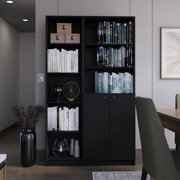 42" Wide 2-Door Bookcase / Offer Hidden Storage for Larger Items