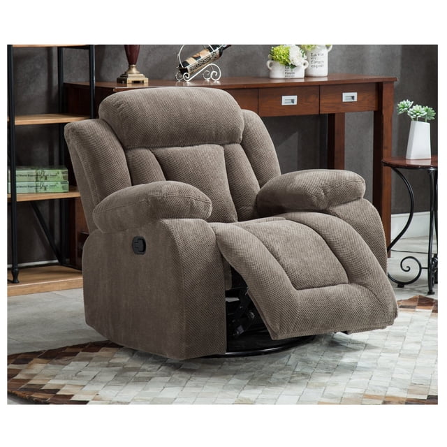 42" Wide Fabric Manual Recliner Chair Rocker Recliner Swivel Glider