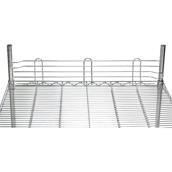 42" Wire Shelving Ledge Set, 4 Count Chrome-Plated Steel