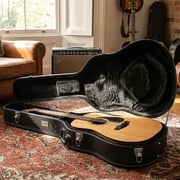 42" Wooden Hard Shell Acoustic Guitar Case, Portable Classical Guitar Travel Box with Padded Lining and Lock