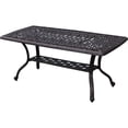 thumbnail image 1 of Shield Outdoor Comfort Care Signature 42" X 21" Metal Patio Coffee Table, 1 of 2