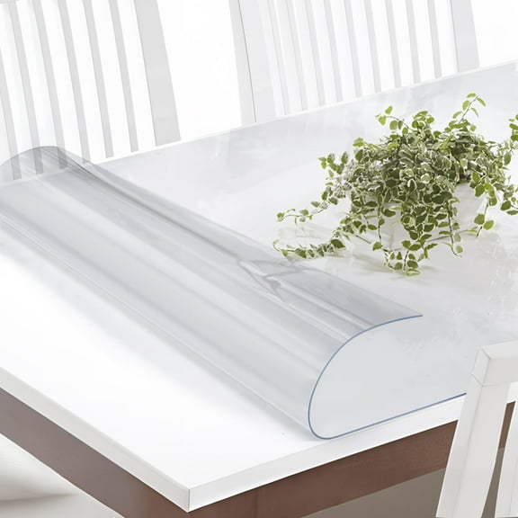 42 X 72 Inchr Table Cover Protector 1.5mm Thick Rectangle Waterproof Plastic Scratch Proof And Easyning For Dining Room