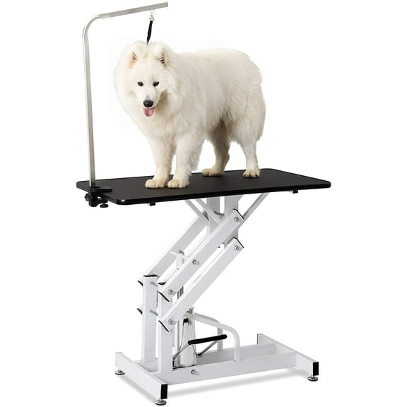 42" Z-Lift Hydraulic Dog Cat Pet Grooming Table Heavy Duty Big Size with Adjustable Arm Noose