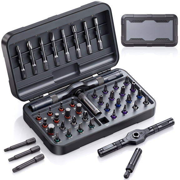 42-in-1 Magnetic Screwdriver Set, Ratcheting Screwdriver Multi Tool Kit with S2 Steel Bits, Portable Repair Kit for Home, Electronics and DIY