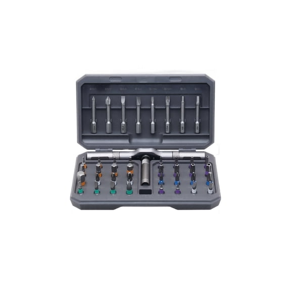 42-in-1 Magnetic Screwdriver Tool Kit, Alloy High Hardness Precision Bit Set for Digital Electronic Appliance Repair Home Device Maintenance 1 Set Gray