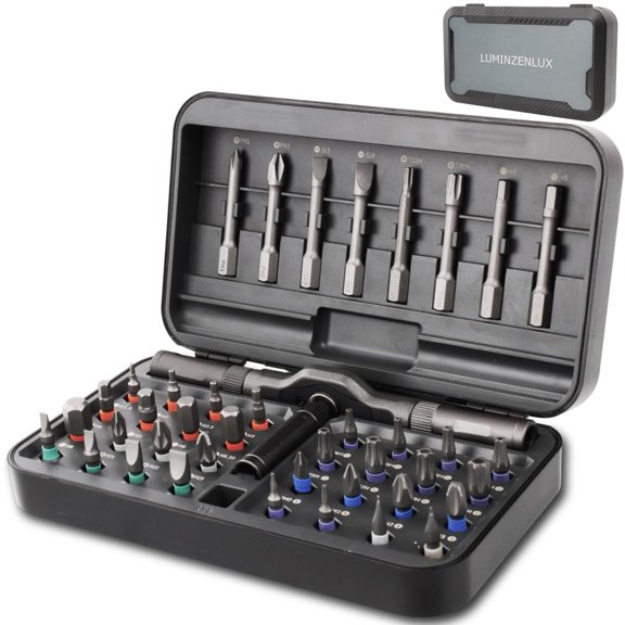 42-in-1 Professional Magnetic Ratchet Screwdriver Set with S2 Steel Bits & Case | All-in-One Multi-Function Precision Tool Kit for Electronics Repair, Automotive, Computer, Furniture & Advanced DIY