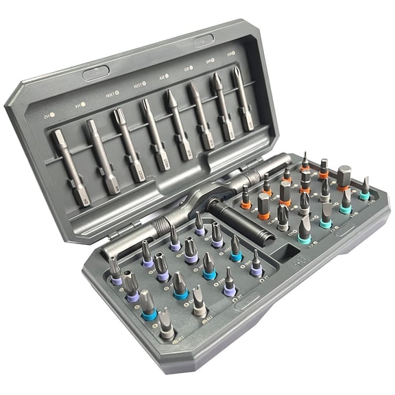 42-in-1 Ratchet Screwdriver Set, Professional S2 Steel Magnetic Multi-Bit Tool Kit with Detachable T-Handle, Screwdriver Precision Set for PC, Electronics, Bike, DIY, Gifts for Men & Dad