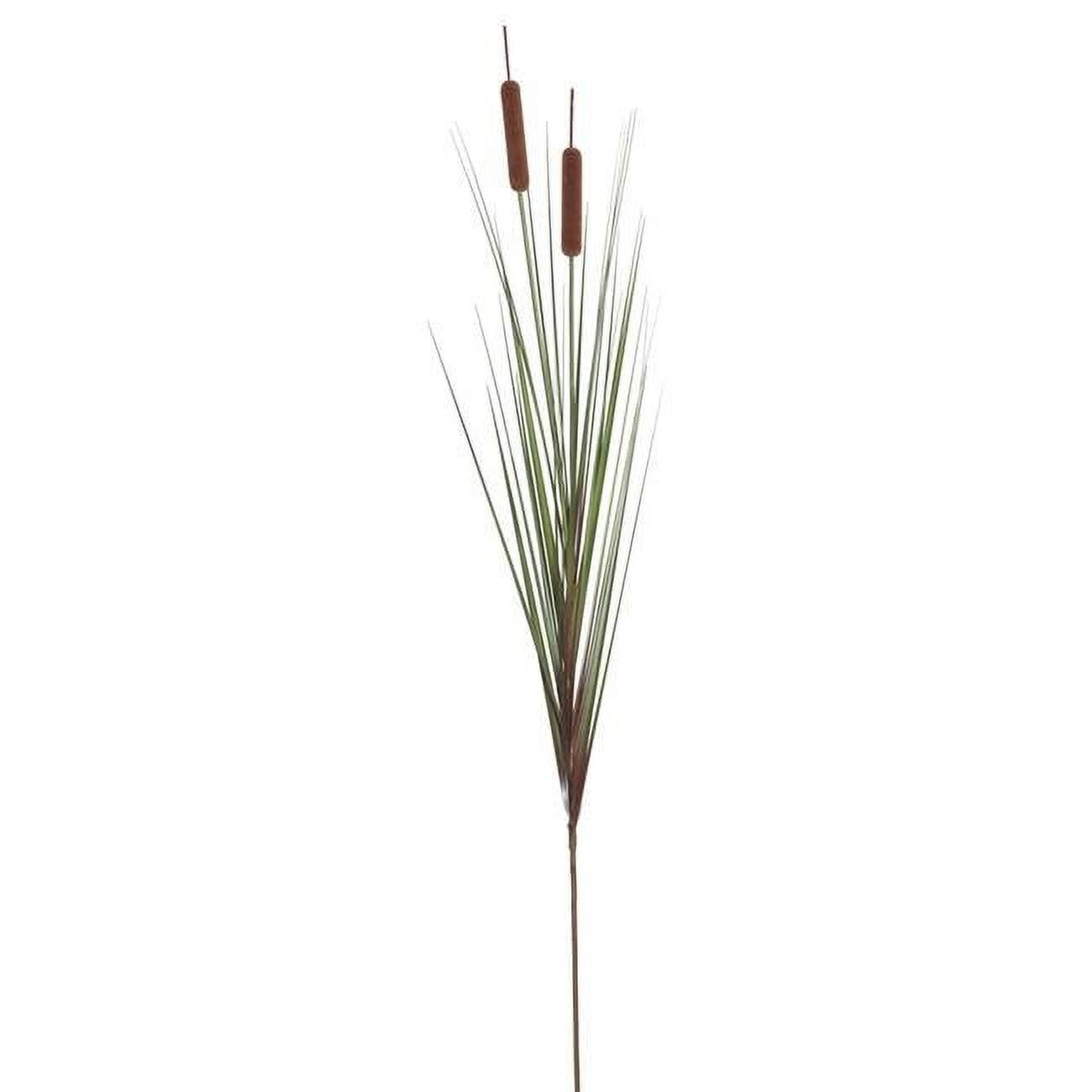 42 in. Artificial Green Grass Cattail Spray, 4 per Pack