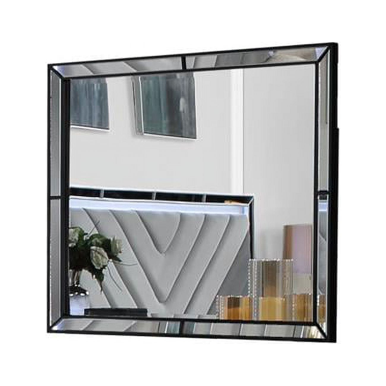 42 in. Dresser & Mirror, Black