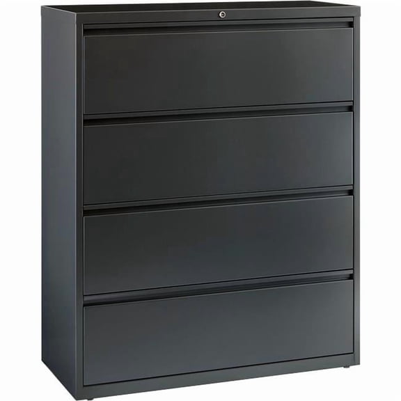 42 in. HL10000 Series Lateral File with 4-Drawer - Charcoal