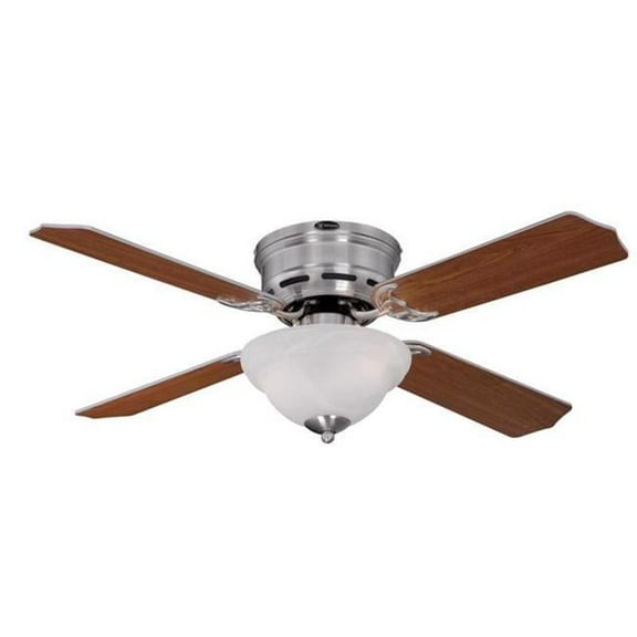 42 in. Hadley Brushed Nickel Brown LED Indoor Ceiling Fan