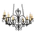 thumbnail image 1 of 42 in. Kenneth 10 Light Oblong Chandelier, Antique Iron Gate, 1 of 1