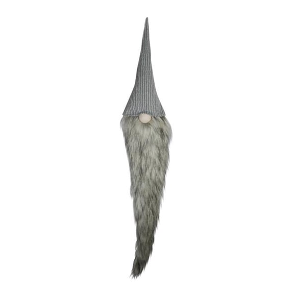 42 in. Light Gray Hanging Christmas Gnome Decoration