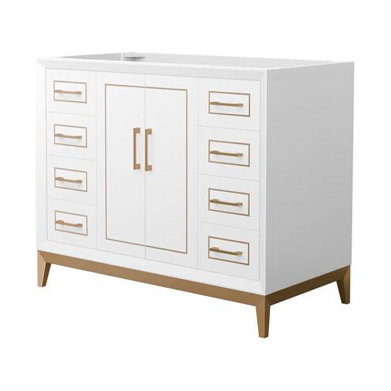 42 in. Marlena Single Bathroom Vanity, No Countertop, No Sink & Satin ...