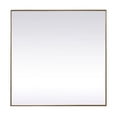 thumbnail image 1 of 42 in. Metal Frame Square Mirror, Brass, 1 of 1