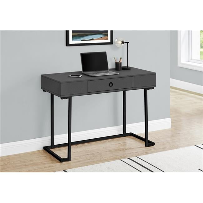42 in. Metal Modern Computer Desk, Grey & Black - Walmart.com