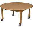 thumbnail image 1 of 42 in. Mobile Round High Pressure, Laminate Table with Adjustable Legs 14-19 in., 1 of 1