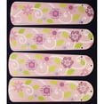 thumbnail image 1 of 42 in. New Flowers Floral Decor Ceiling Fan Blades, Pink & Purple, 1 of 1