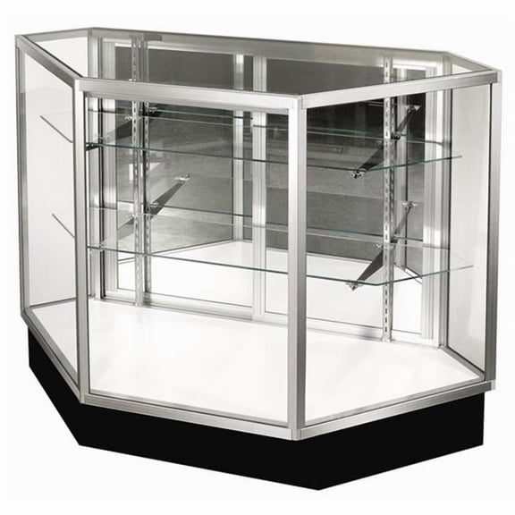 42 in. Pentagonal Corner Showcase