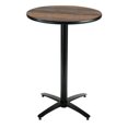 thumbnail image 1 of 42 in. Round Bistro Table with Arched X Base, Walnut, 1 of 1