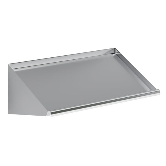 42 in. Stainless Steel Wall Mounted Slanted Rack Shelf. Fits Two Racks.