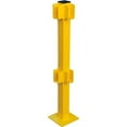 thumbnail image 1 of 42 in. Steel Lift-Out Guard Rail Corner Post, Double-Rail - Yellow, 1 of 1