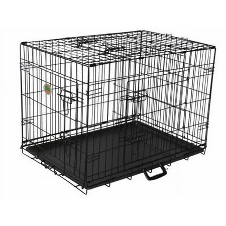 42 in. Three-Door Metal Dog Crate with Divider