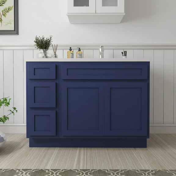42 in. W x 21 in. D x 32.5 in. H Bath Vanity Cabinet without Top in Blue