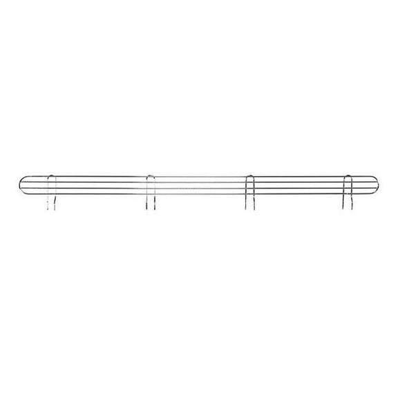 42 in. Wire Shelving Unit Back Ledges - Stainless Steel