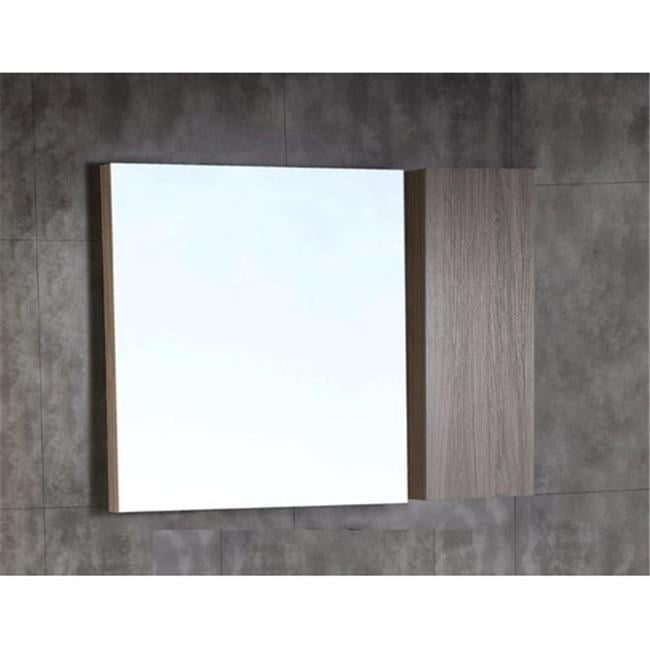 42'' Grey Brownish Oak Surface Medicine Cabinet with Mirror