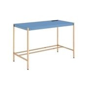 42 in. Writing Desk, Navy Blue & Gold