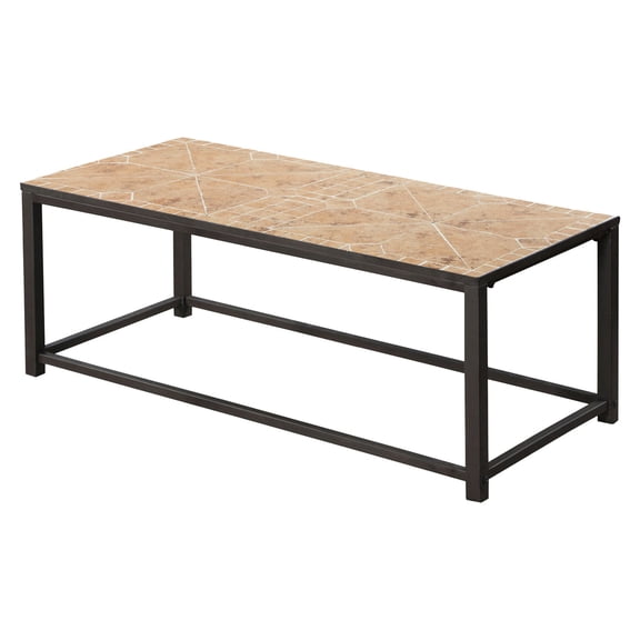 42 - inch Brown Tile Coffee Table as Accent / Living Room Decor
