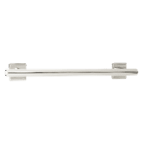 42-inch Coronado Designer Straight Bathroom Shower Grab Bar with Decorative Square Flanges, Polished